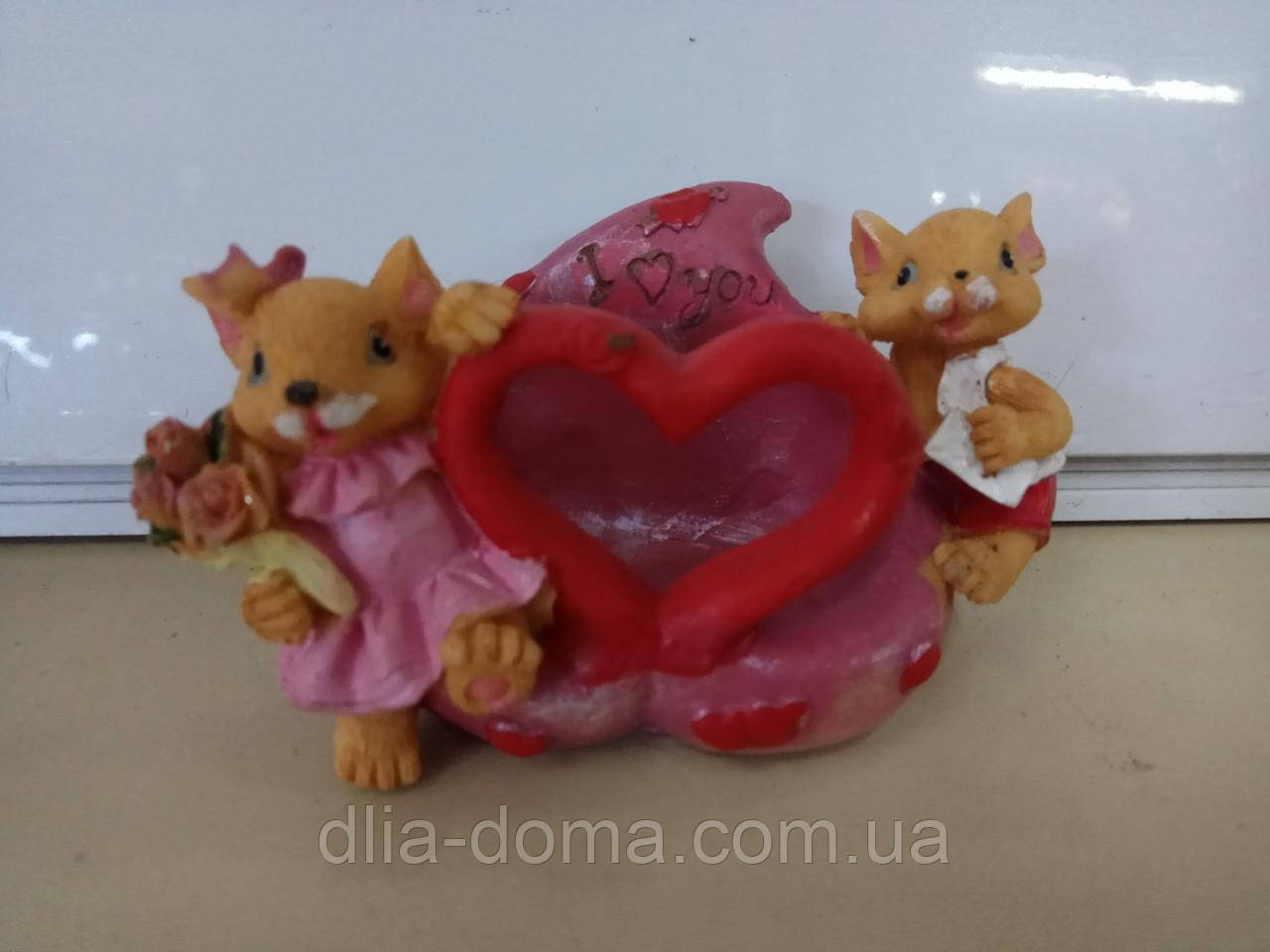 Сувенір візитниця миша із серцем, фото 1