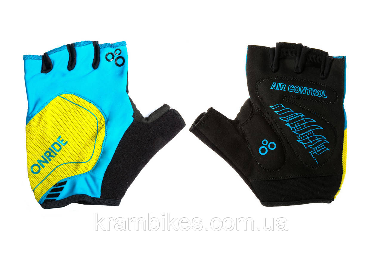 Рукавички вело OnRide Catch Синій/Жовтий S