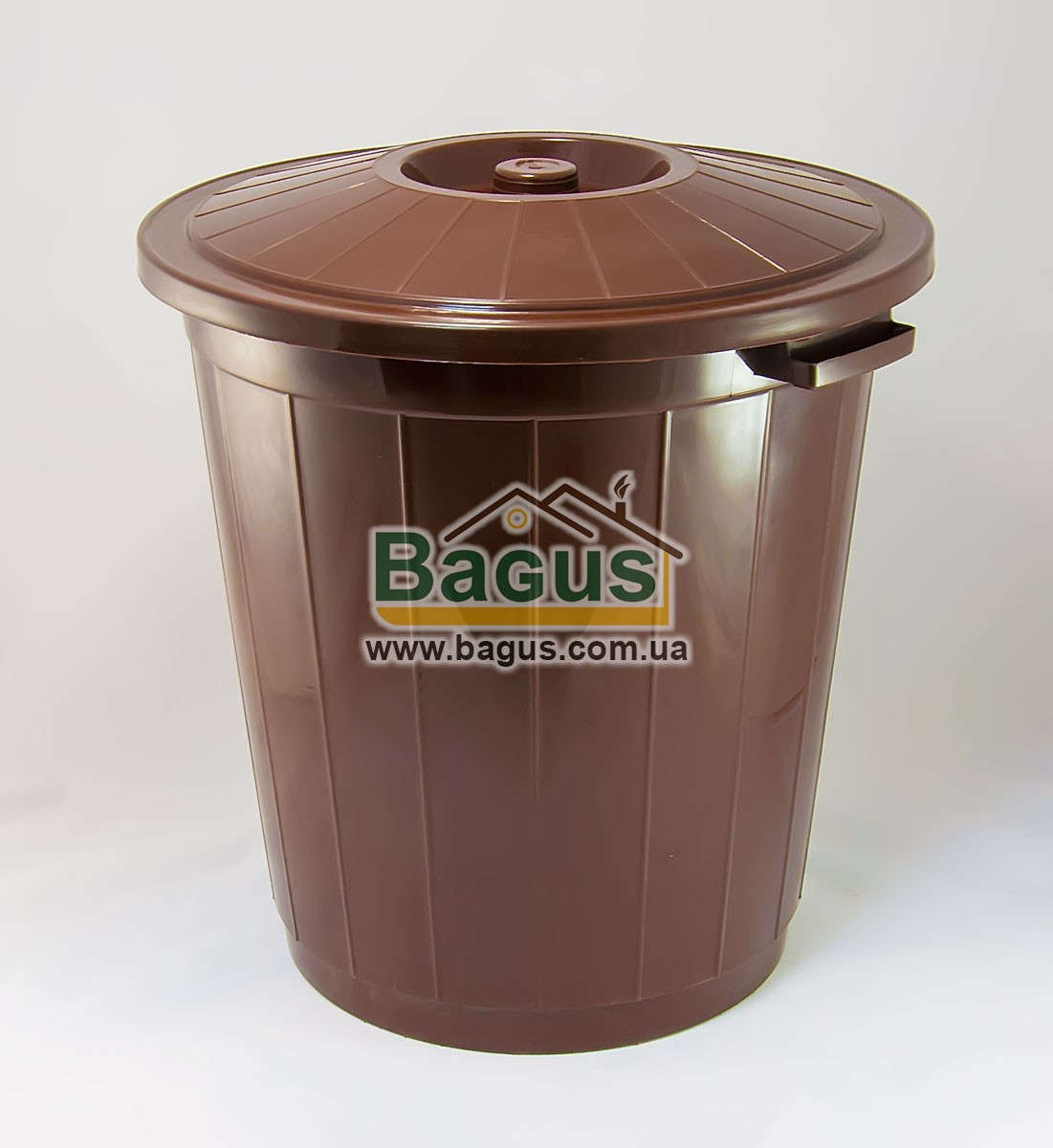 Бак пластиковый 30л с крышкой КОРИЧНЕВЫЙ Горизонт (GR-02041-3) - Bagus ...