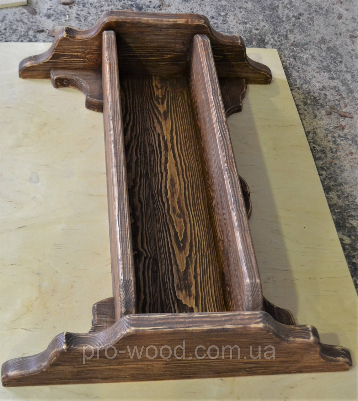 Декоративна дерев’яна полиця для дому, фото 1