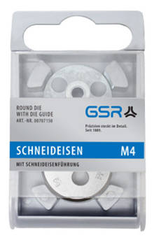 Кругла плашка  з направляючою, заводський стандарт 25x9 B HSS M 10  GSR Німеччина