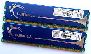 Пара оперативної пам'яті G.Skill DDR2 4Gb (2x2Gb) 800MHz PC2-6400U 2R8 CL5 (F2-6400CL5D-4GBPQ) Б/В