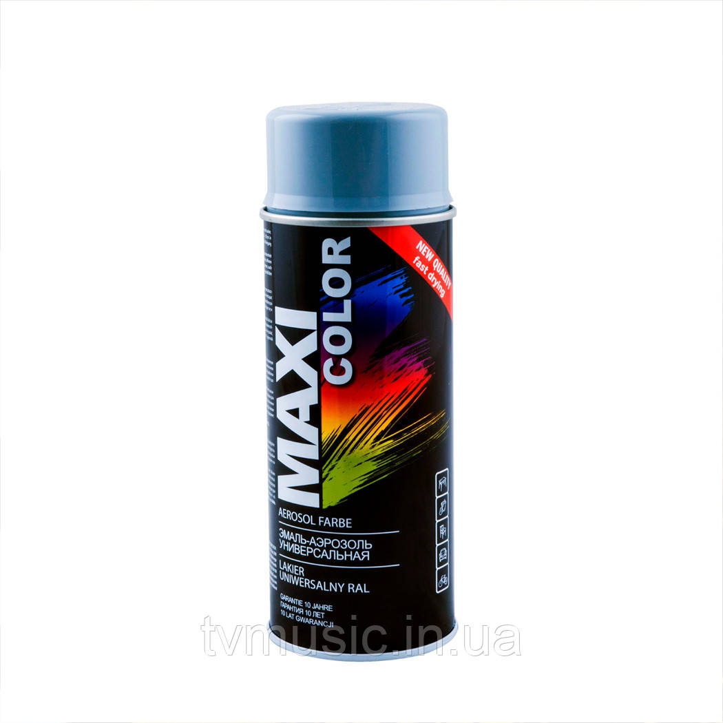 Аерозольна фарба Maxi Color RAL 7001 Сірий 400 мл, фото 1
