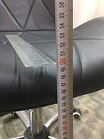 Стілець Invar Office шкірозамінник темно-сірий 21, на коліщатках із регулюванням висоти, фото 6