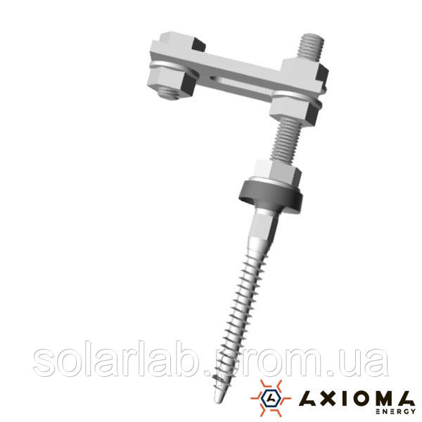 AXIOMA energy Гвинт-шуруп двухрезьбовый в зборі, 160 мм, сталь оцинкована, AXIOMA energy