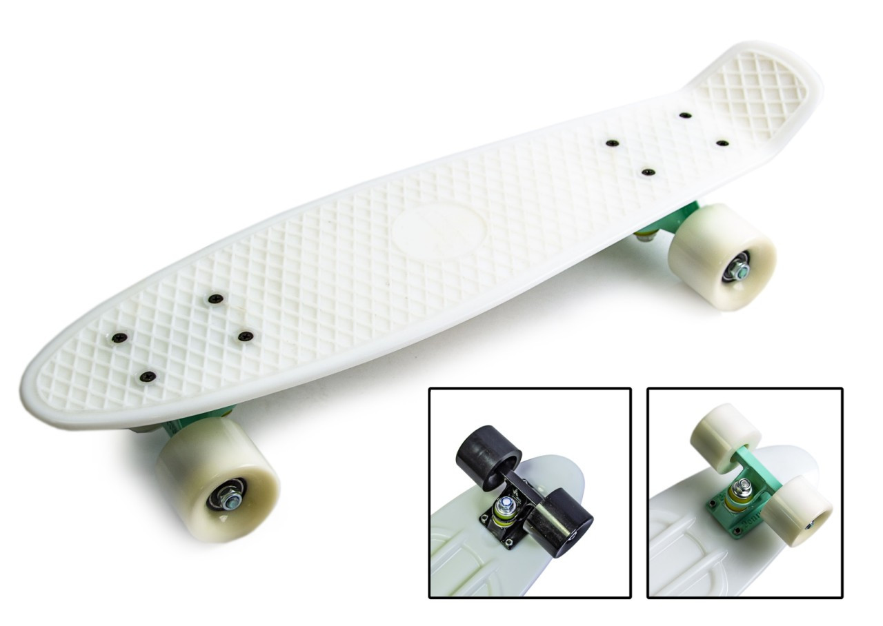 Penny Board. Білий колір. Матові колеса.