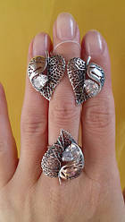 Срібний комплект Лист