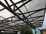Терраса - Навес для автомобиля - производство и монтаж под монолитный поликарбонат, фото 6