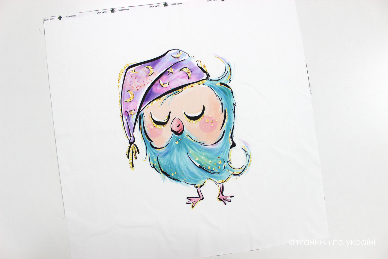 Панелька сатин Сова в капелюсі 40*40