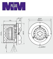 Витяжний вентилятор MplusM R2E 210-AB34-05, фото 4