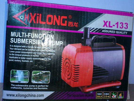 Заглибна помпа Xilong XL-133 для акваріума, водойми, фонтани , 1800 л/год, 31 вт, 1.8 м, фото 1