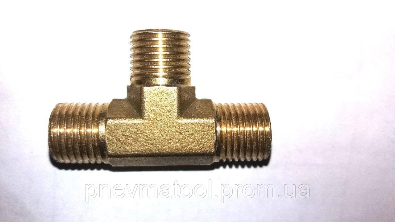 Тройник 1/4 дюйма наружная резьба ( 13 мм) (ID#1008565297), цена: 55 ...