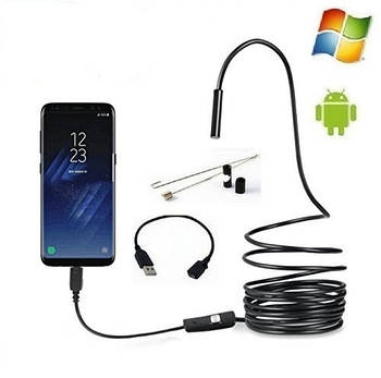 Ендоскоп 1м х 5.5 мм, бороскоп для смартфона, USB mini камера для Android, ПК, USB / micro USB