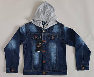 Піджак джинсовий « Yuke» для хлопчика з трикотажним капюшоном