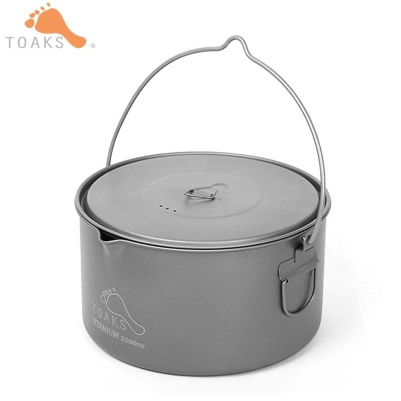 Казанок титановий Toaks POT-2000-BH Titanium 2000ml Pot with Bail Handle