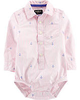 Детский бодик-рубашка для мальчика 12, 18, 24 месяца