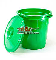 Бак 30 л пластиковий універсальний з кришкою (колір — зелений) Горизонт GR-02041-2 