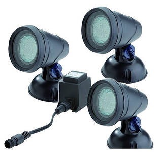 OASE Lunaqua Classic LED Set 3 підсвічування, світильник для ставка, фонтани, водоспади, водойми, каскади
