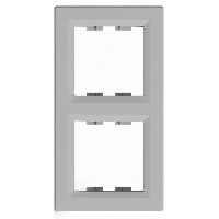 Рамка EPH5810261 двопостова, вертикальна. ASFORA Schneider Electric Алюміній