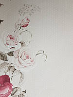 Шпалери вінілові на флізелін Petite Fleur 4 Rasch Texti 288888 великі квіти троянди на кремовому тлі
