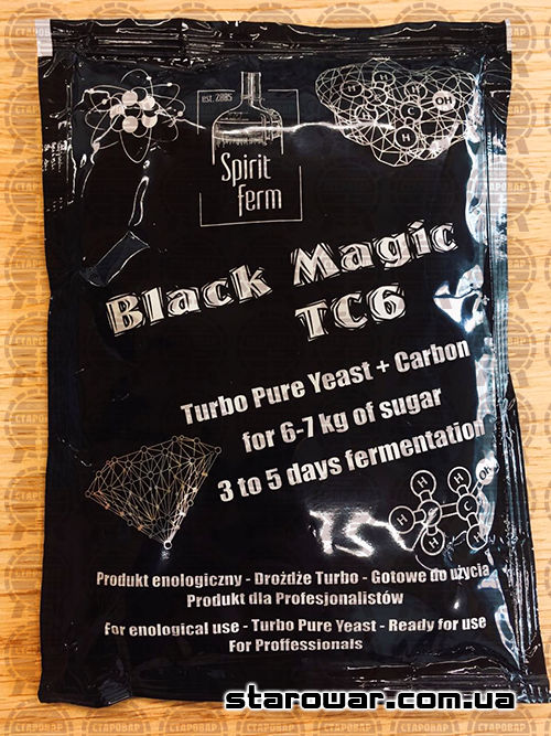 Spiritferm Дрожжи TC6 Black Magic с активированным углём - фото 1 - id-p504908212