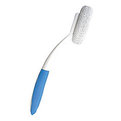 Тертка для ніг Lesko 003 пемза з довгою прогумованою ручкою для догляду за п'ятами