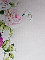 Шпалери вінілові на флізелін Petite Fleur 4 Rasch Texti 289076 великі квіти троянди на рожевому тлі