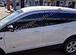 Вітровики хромовані, дефлектори вікон Ford Kuga 2013- (Autoclover/Корея), фото 2