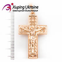 Підвіска Хрест з розп'яттям 3,2 см (Медичне золото)