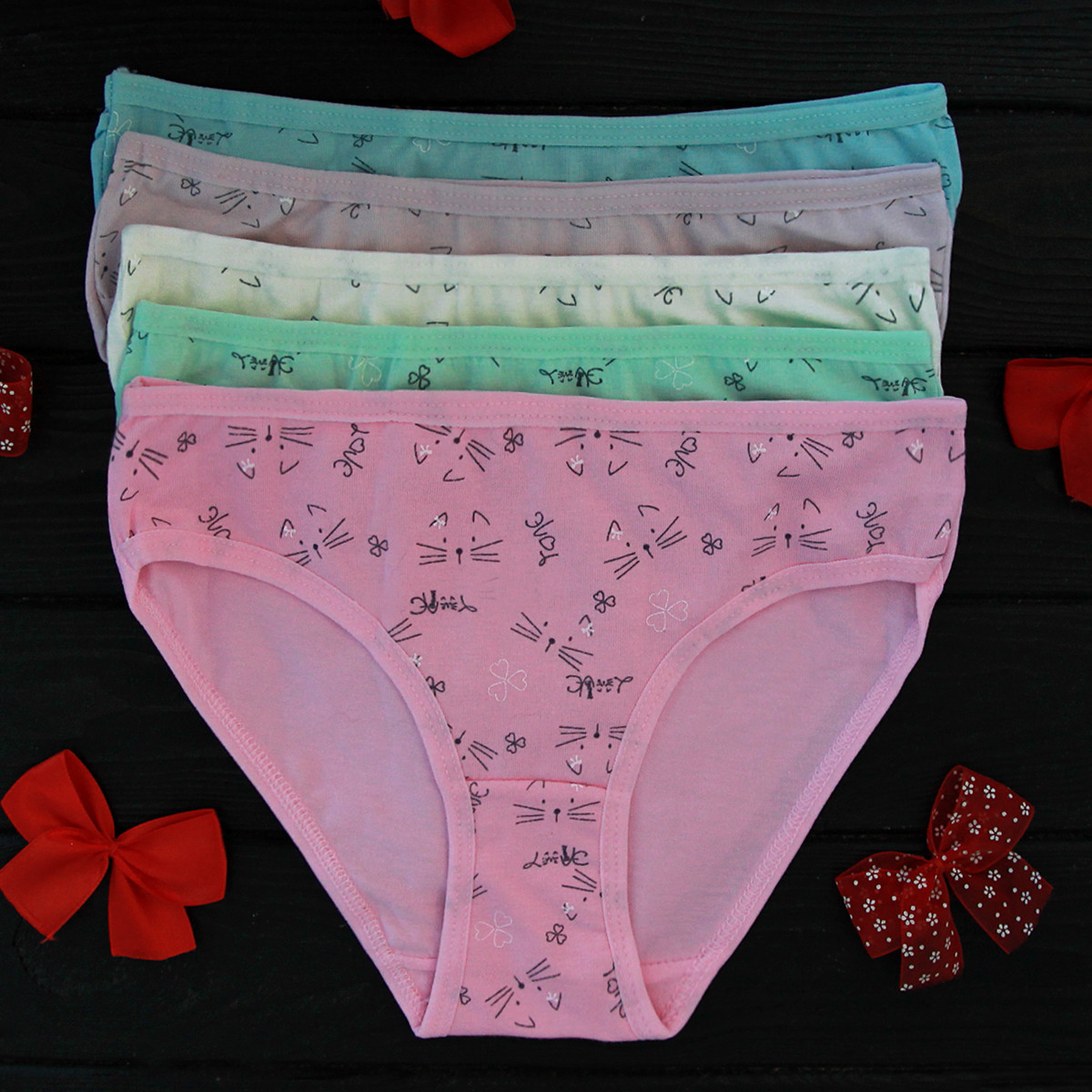 Труси дитячі чоловічок для дівчинки Nicoletta (вік: 4-5) | 5 шт.