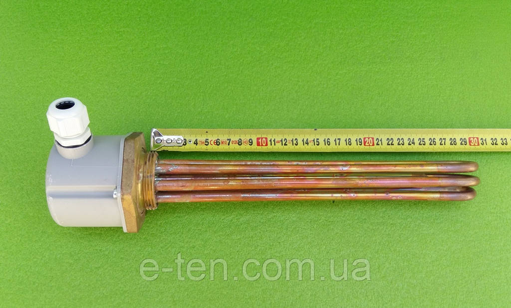 Блок-тен МЕДНИЙ 4500W (220-380V)/на різі 1,5" (48 мм)/L=295 мм Thermowatt, Італія