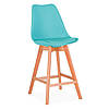 Стілець барний Еліос ніжки дерево сидіння пластик-екошкіра, фото 4