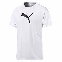 Футболка спортивна чоловіча Puma Liga Sideline Tee 655321 04 (біла, для тренувань, бігу, логотип пума)