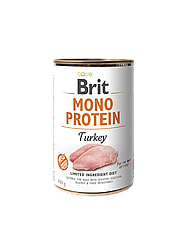 Консерва для собак Brit Mono Protein Dog (Бріт Монопротеін з індичкою) 400г.