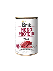 Консерва для собак Brit Mono Protein Beef (Бріт Монопротеін з яловичиною) 400г.