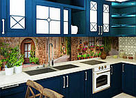 Кухонный фартук Улицы Прованса фотопечать наклейка на стеновую панель для кухни природа пейзаж 650*2500 мм