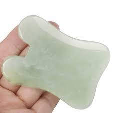 Скребок для гуаша в зоні обличчя нефрит 