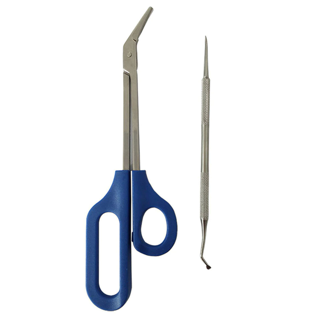 Ножиці педикюрні Lesko для зрізання нігтів на ногах двостороння кюретка в комплекті 2 шт., фото 1