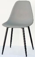 Стул Nik Metal-BK серый 10, пластиковый стул на металлических ножках Eames