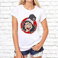 Жіноча футболка з принтом Halloween S, Білий Push IT