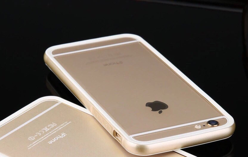 Бампер силіконовий золотий для Iphone 6/6S
