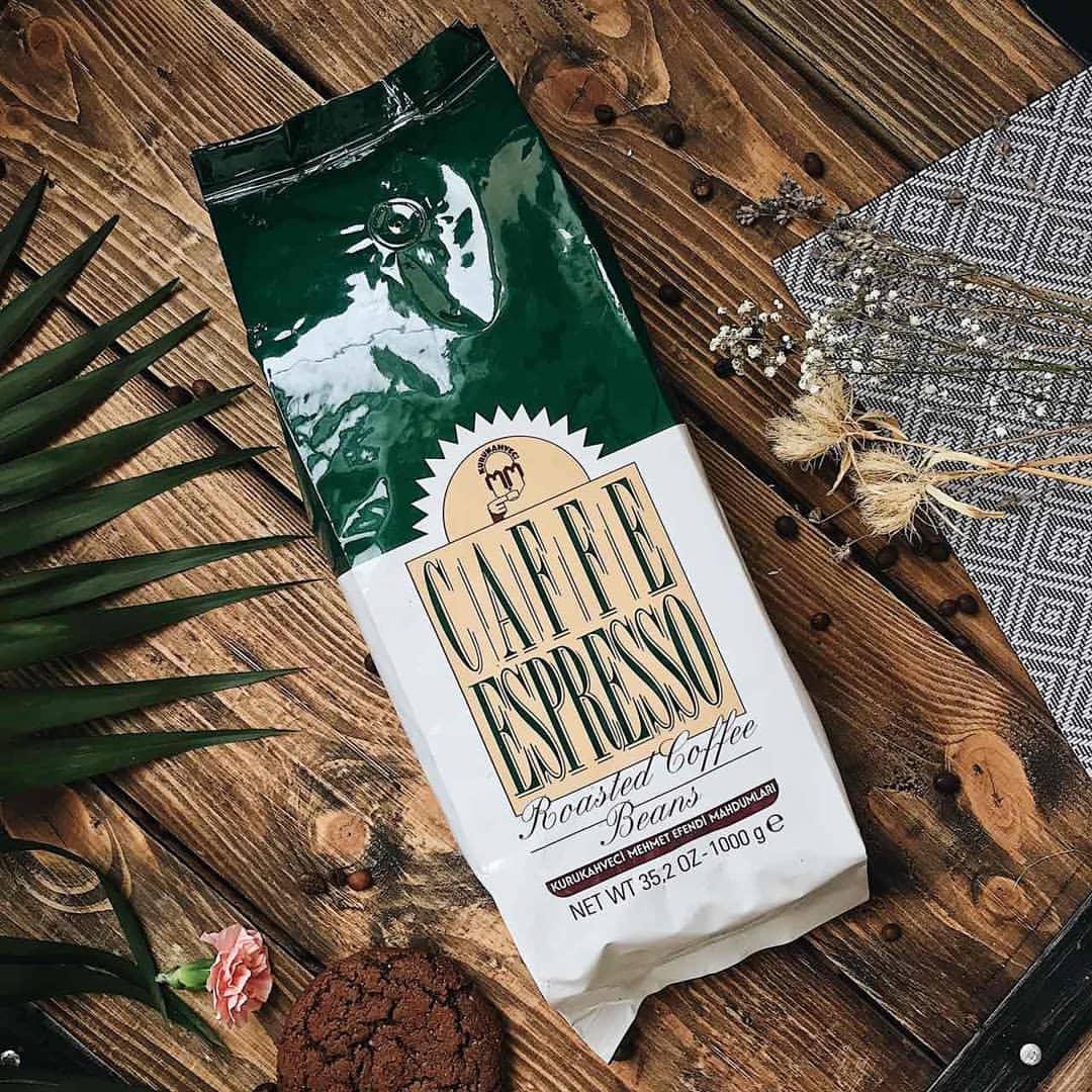 Турецька кава в зернах Mehmet Efendi Espresso 1 кг, арабіка 100%, Бразилія, оригінал