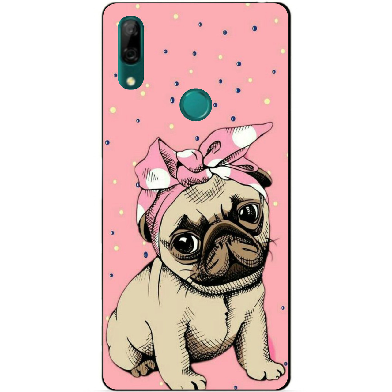 Силіконовий чохол бампер для Huawei P Smart Z з малюнком Мопс в косинці