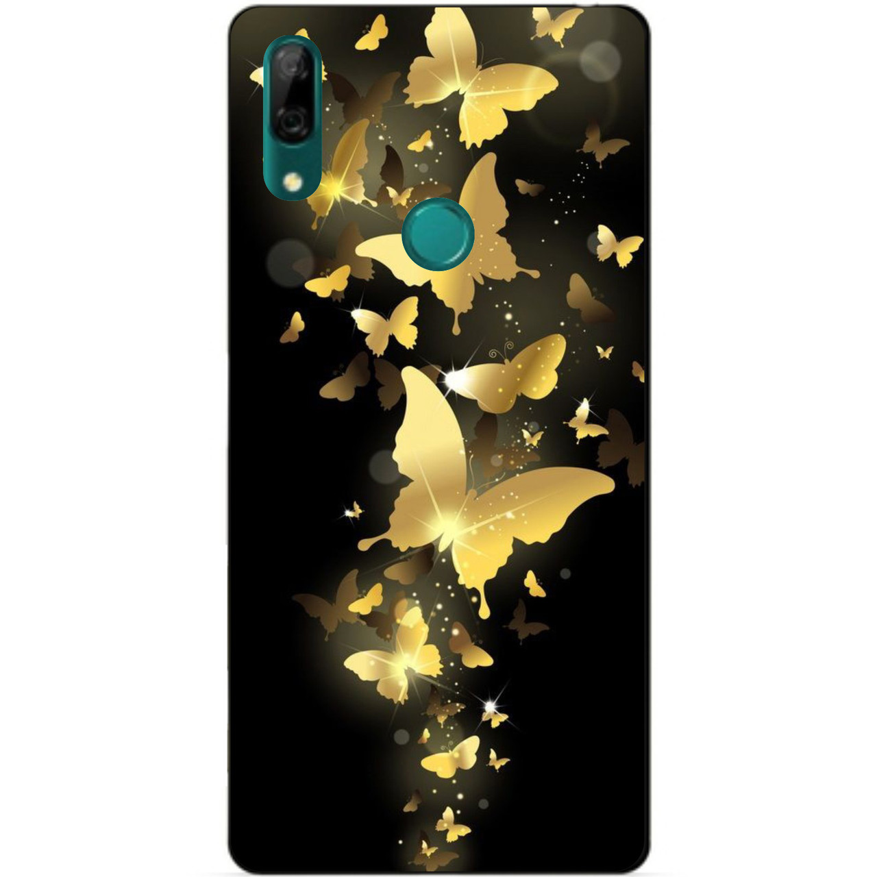 Силіконовий чохол бампер для Huawei P Smart Z з малюнком Золоті Метелики