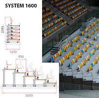 Телескопические трибуны система 1600