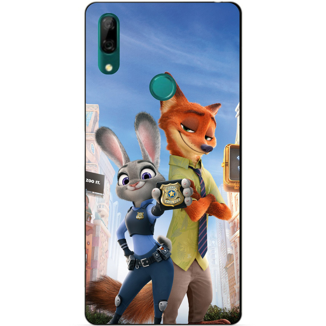 Силіконовий чохол бампер для Huawei P Smart Z з малюнком Зверополис