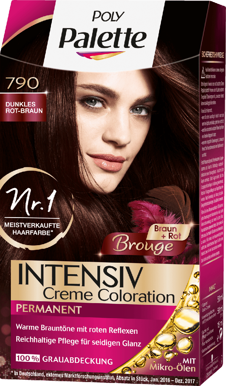 Крем-фарба для волосся Schwarzkopf Poly Palette, 790 Dunkles Rot-Braun