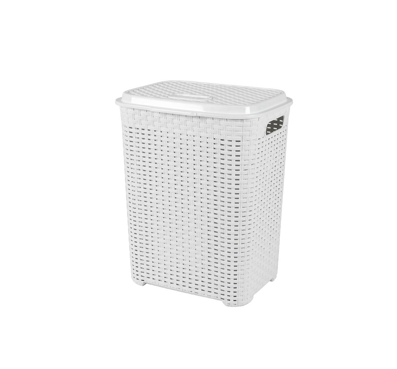 Корзина для белья "Rattan" 45 л Kastamonu Plastik (белая)