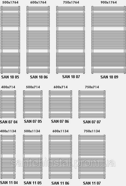 Полотенцесушитель Santorini 1134x500 PURMO - фото 6 - id-p1009334816