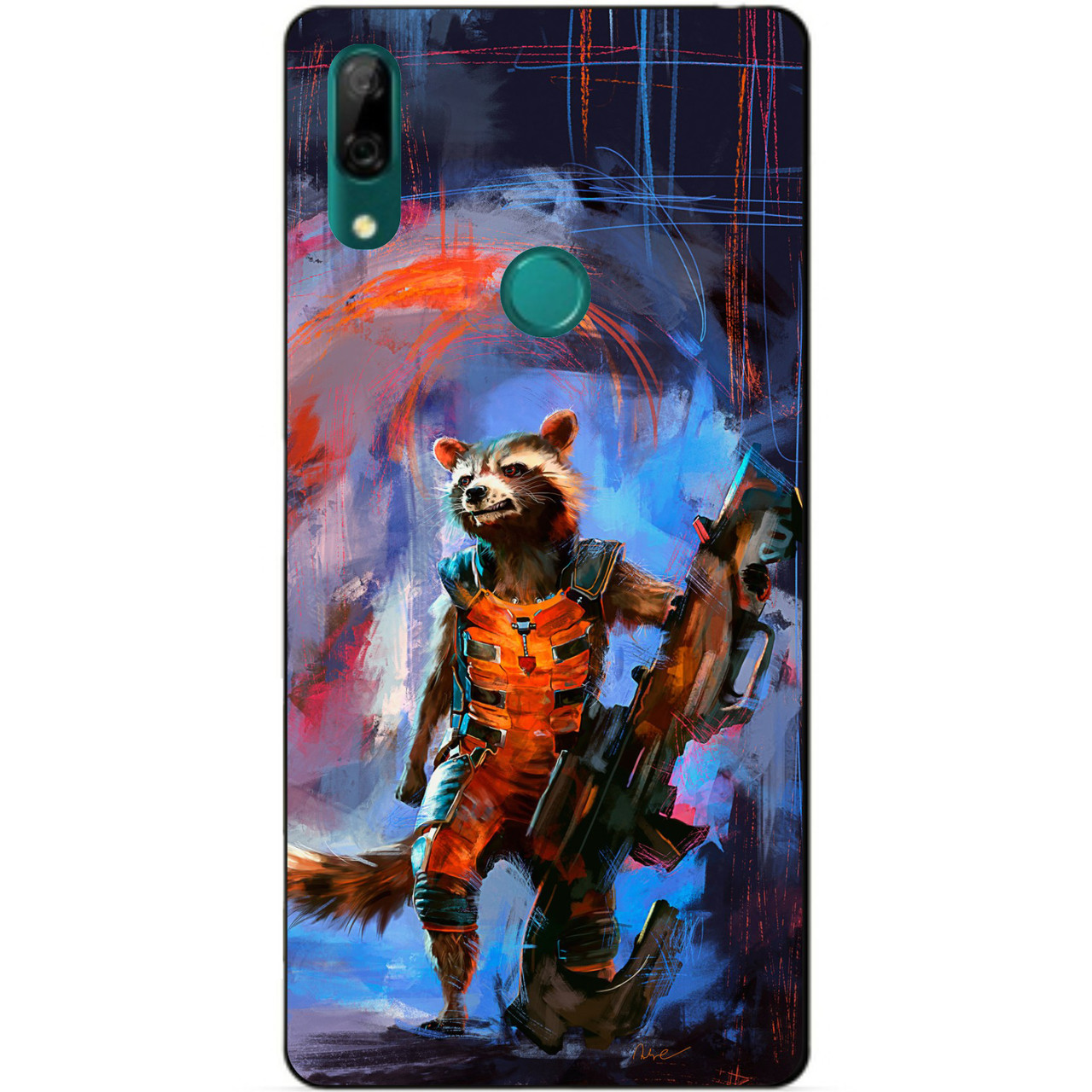 Силіконовий чохол бампер для Huawei P Smart Z з малюнком Реактивний Єнот